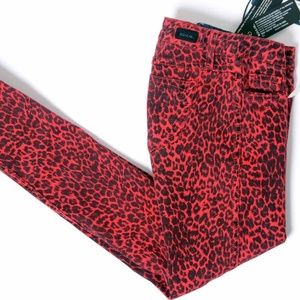 Bleulab pink reversible pants cheetah print sz 25